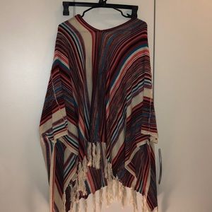 Striped poncho